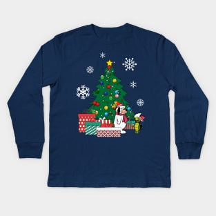 Touche Turtle And Dum Dum Around The Christmas Tree Kids Long Sleeve T-Shirt